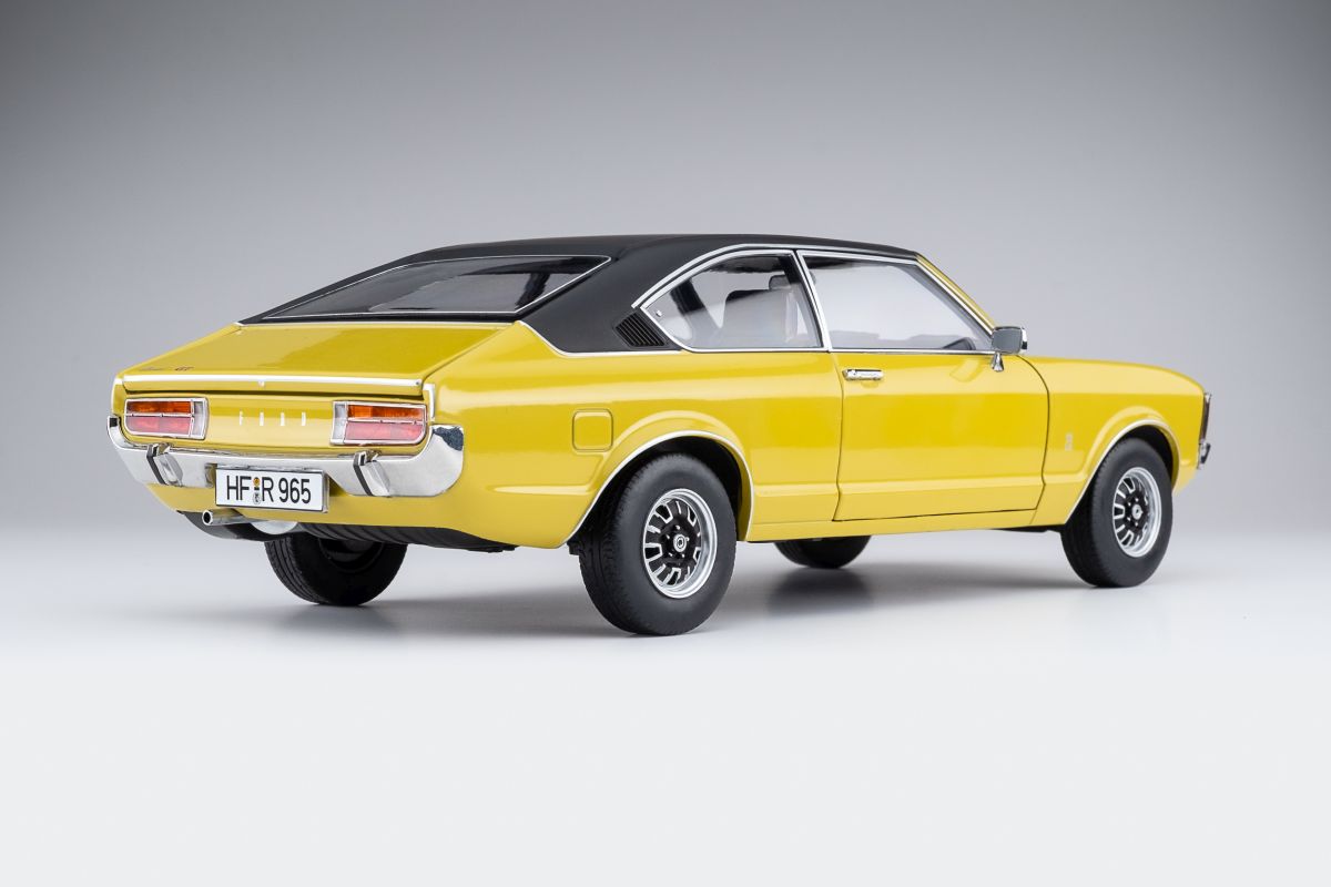 Ford Granada Consul Coupé GT 2.3 - daytona yellow / Vinyl Top black 1:18 Touring Modelcars