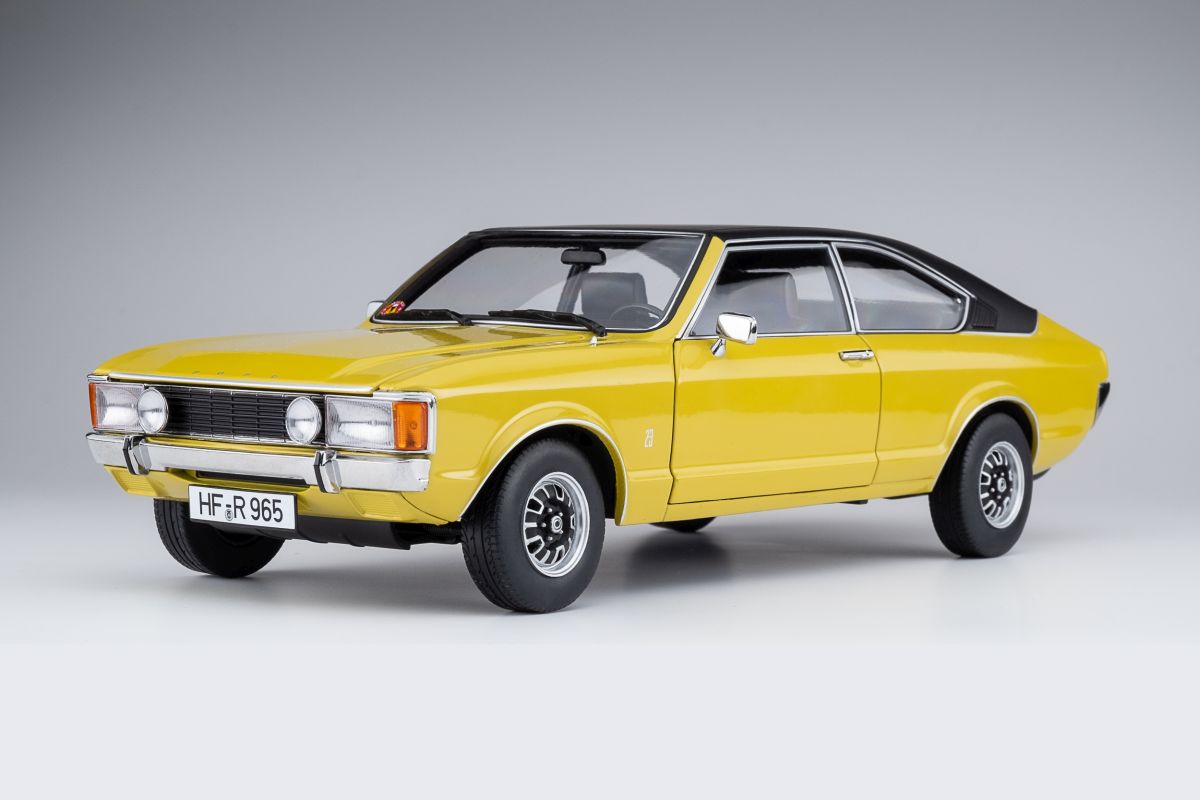 Ford Granada Consul Coupé GT 2.3 - daytona yellow / Vinyl Top black 1:18 Touring Modelcars