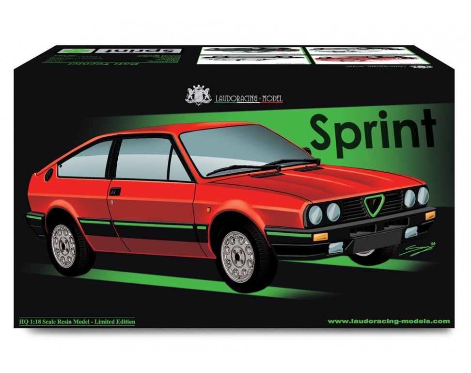 Alfa Romeo Sprint 1.5 Quadrifoglio Verde 1983 Metallisches Grau LM184B 1:18 Laudoracing Model