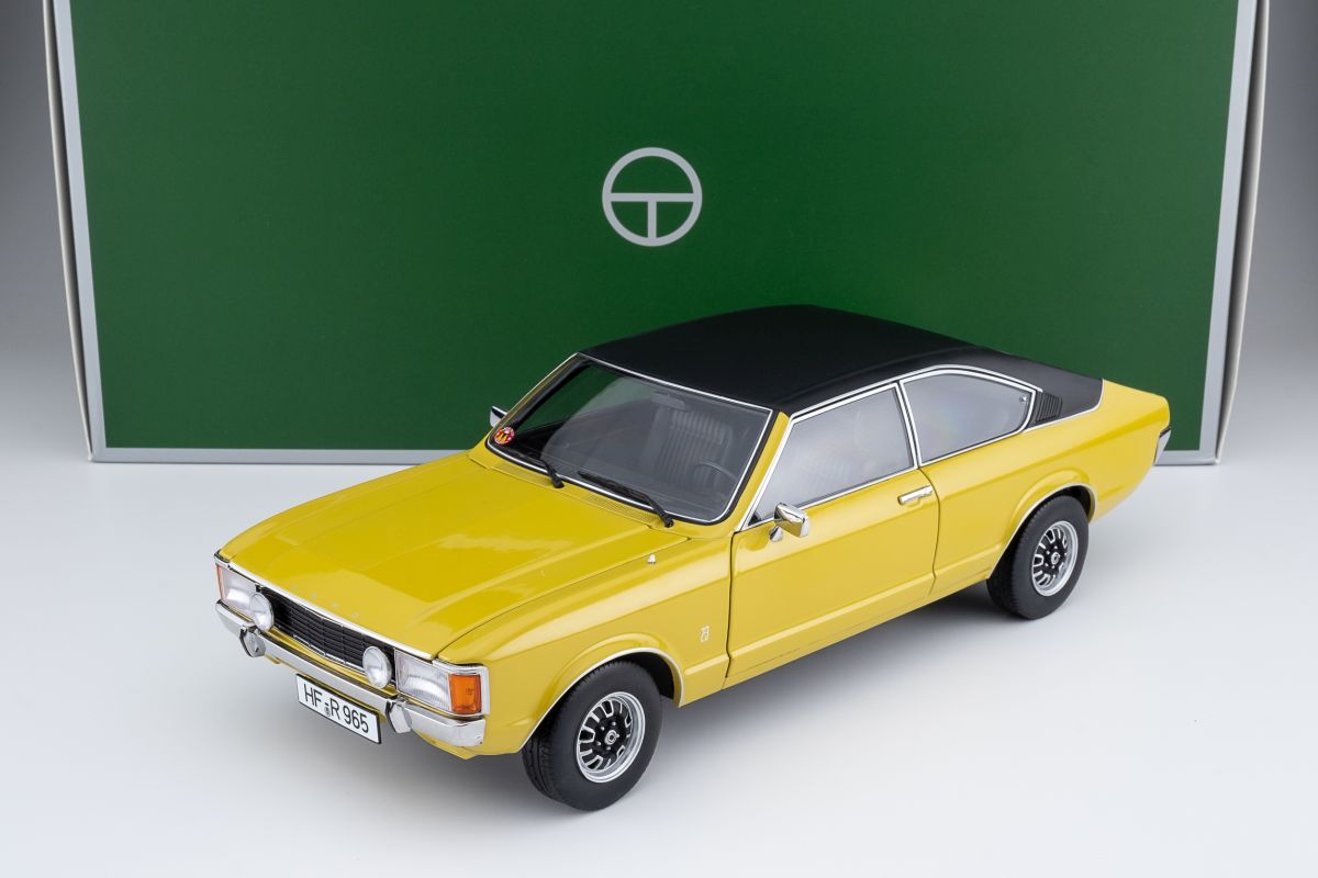 Ford Granada Consul Coupé GT 2.3 - daytona yellow / Vinyl Top black 1:18 Touring Modelcars